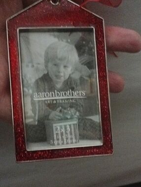 aaron brothers Red Holiday Photo Frame Ornament